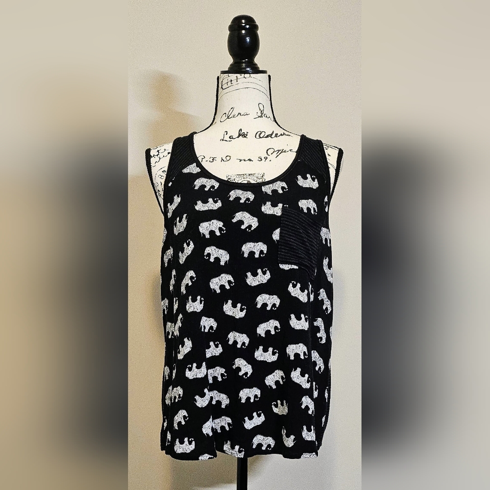 Le Lis tank top with Elephant motif - size L